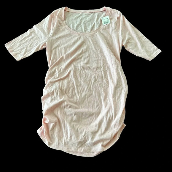 NWT Motherhood Maternity Size Small Baby Pink Knit Tunic Top Tee Stretchy Scoop - Picture 1 of 6